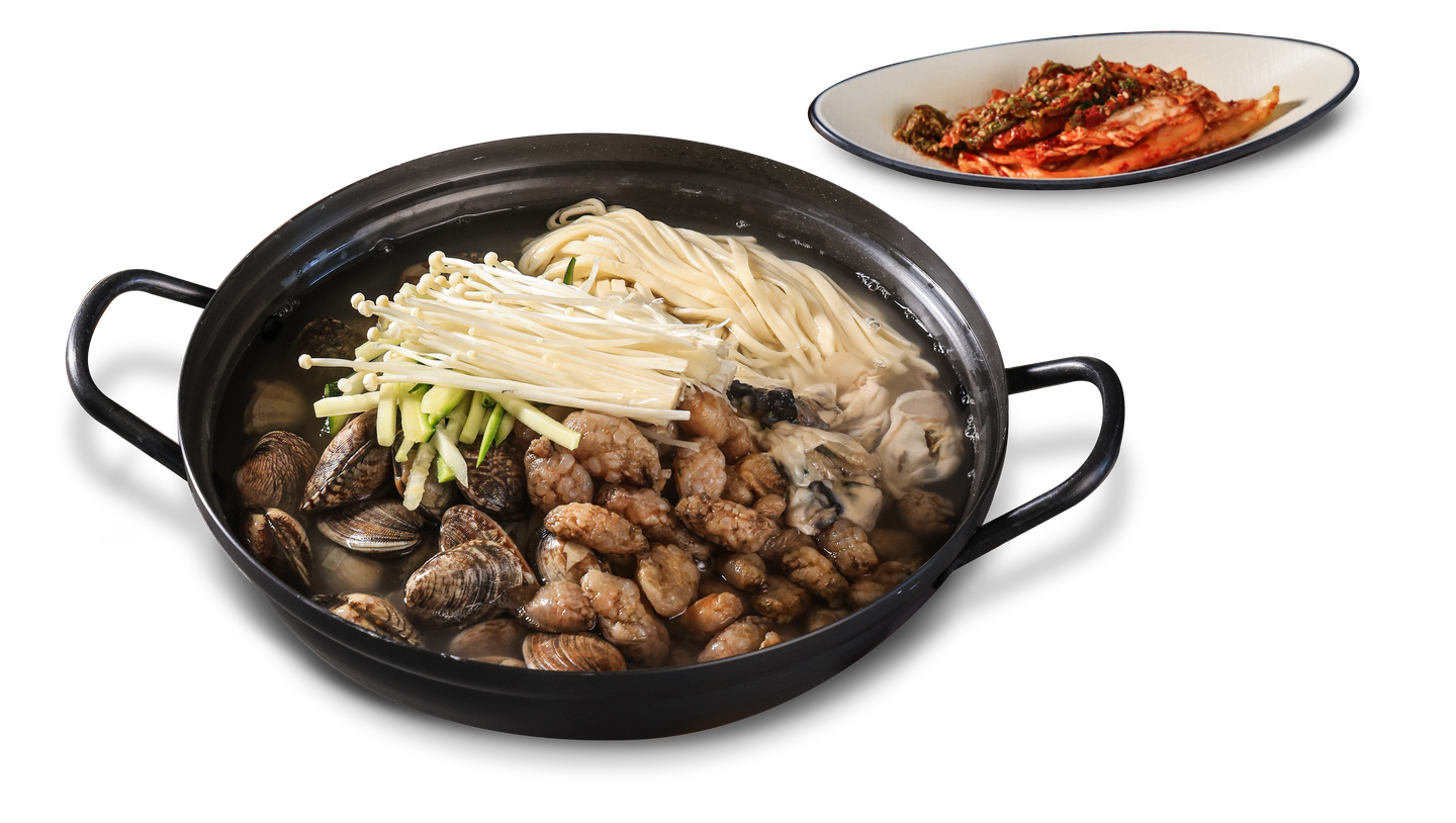 유복해물칼국수와 김치